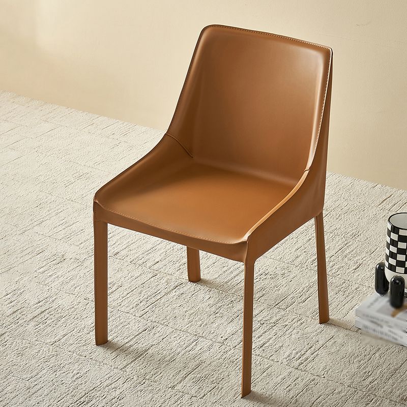 Contemporary Metal Dining Arm Chair Leather Dining Side Chairs for Restaurant Use Clearhalo ' kitchen&dining_furn' 'Dining Chairs' 'Dining Tables & Seating' 'dining_chair' 'furn' 'furn_dining_chair' 'Furniture' 'furniture_dining_chair' 'Kitchen & Dining Furniture' 'kitchen' 1200x1200_3cd2761c-8005-4158-b7d4-bcb0dd803218