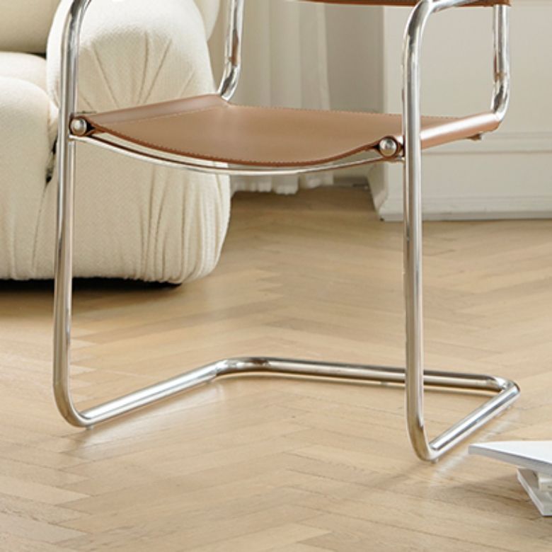 インダストリアルアームチェアモダンレザーインドアダイニングチェアホーム用