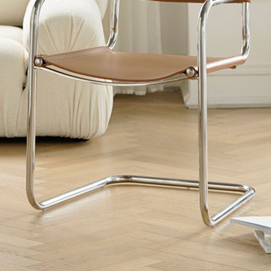 Chaise de bras industrielle chaise de salle à manger en cuir moderne pour la maison