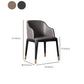 Faux Leather Upholstered Dining Chairs Industrial Solid Back Chair