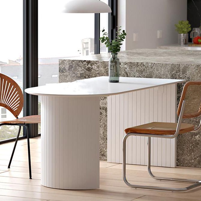 White Irregular Shape Dining Table Wooden Island Table with Double Pedestal for Restaurant Clearhalo ' dining_table' 'Dining Tables & Seating' 'Dining Tables' 'furn' 'furn_dining_table' 'Furniture' 'furniture_dining_table' 'Kitchen & Dining Furniture' 'kitchen&dining_furn' 'kitchen' 'kitchen_dining_table' 1200x1200_3cd6893c-cfba-4f60-ba9c-a93d99dc0503