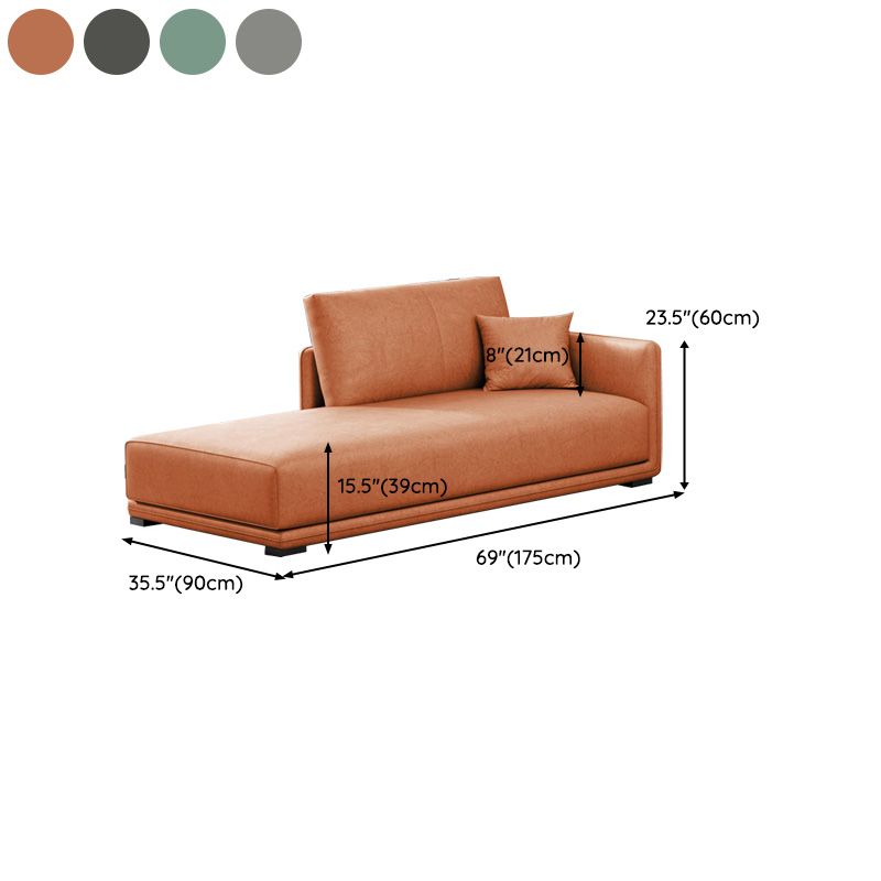 Nordic Living Room Chaise Rolled Arms Upholstered Chaise Lounge with Wooden Base Clearhalo 'Chairs & Seating' 'Chaise Lounge' 'chaise_lounge' 'furn' 'furn_chaise_lounge' 'Furniture' 'Living Room Furniture' 1200x1200_3cd91134-31b2-4c65-85c8-834e1be5c905