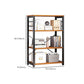 Metal Etagere Shelf Bookcase Vertical Open Book Shelf for Home