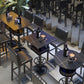 Industrial Style Bar Height Table Cafe Bar Dining Table with Storage Clearhalo 'Bar Furniture' 'Bar Tables' 'bar_tables' 'furn' 'furn_bar_tables' 'Furniture' 'Kitchen & Dining Furniture' 1200x1200_3cd9c32b-afcc-437f-84b3-93c88e464775