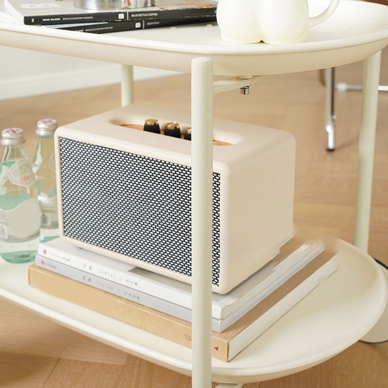 Bandeja elíptica Tabla superior 25.4 "Tabla lateral de 2 niveles de alto con ruedas