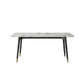 Mesa de comedor rectangular Mid-Century Mesa de comedor de piedra con 4 patas