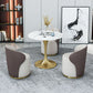 Glam 1/2/4/5 Pieces Gold Dinette Set with White Sintered Stone Top Round Dining Table Set Clearhalo 'Dining Room Sets' 'Dining Tables & Seating' 'dining_room_set' 'furn' 'furn_dining_room_set' 'Furniture' 'furniture_dining_room_set' 'Kitchen & Dining Furniture' 1200x1200_3cde1233-8777-47ca-82af-635d15edd4e0