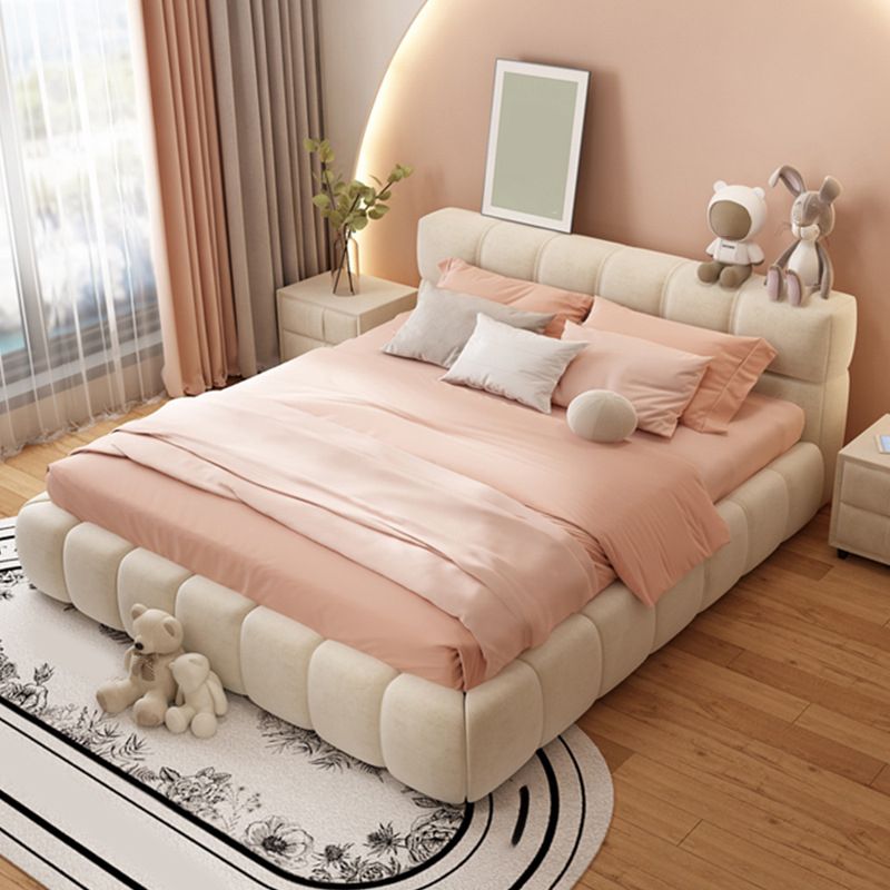 Moderne stijl standaardbed met getuft gestoffeerd hoofdeinde bodem