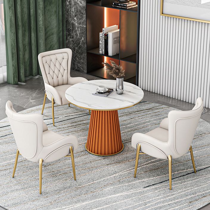 Metal Traditional Luxury Round Indoor Table Sintered Stone Table for Kitchen and Dining Room Clearhalo ' dining_table' 'Dining Tables & Seating' 'Dining Tables' 'furn' 'furn_dining_table' 'Furniture' 'furniture_dining_table' 'Kitchen & Dining Furniture' 'kitchen&dining_furn' 'kitchen' 'kitchen_dining_table' 1200x1200_3ce0c357-1fb8-4e87-a1e2-82f873ca7ee5