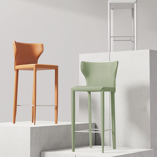 Contemporary Faux Leather 39-inch Bar Stools with Metal Base Clearhalo 'Bar Furniture' 'Bar Stools' 'bar_stools' 'furn' 'furn_bar_stools' 'Furniture' 'Kitchen & Dining Furniture' 1200x1200_3ce273e3-eeb7-4c2b-96d9-98cf94ddd719