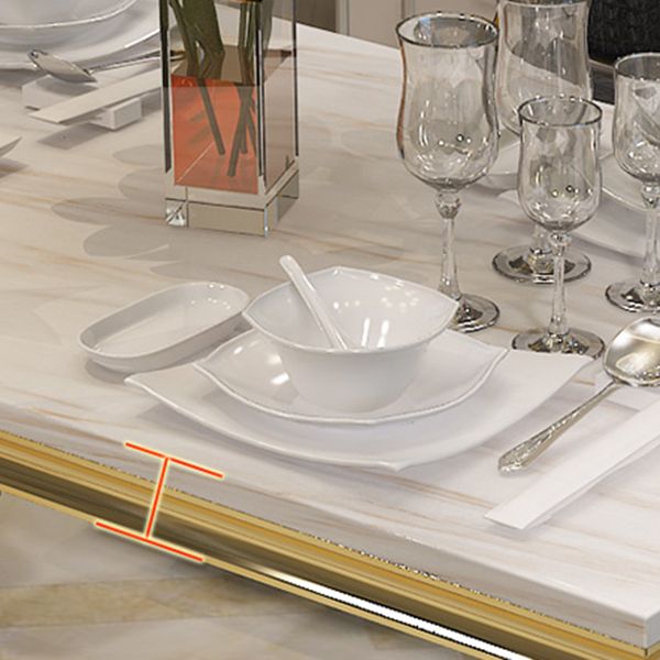 Metal Traditional Luxury Rectangle Indoor Table Marble Table with 4 Legs Clearhalo ' dining_table' 'Dining Tables & Seating' 'Dining Tables' 'furn' 'furn_dining_table' 'Furniture' 'furniture_dining_table' 'Kitchen & Dining Furniture' 'kitchen&dining_furn' 'kitchen' 'kitchen_dining_table' 1200x1200_3ce31c16-0b10-450a-b9a6-64d7ada4eecd