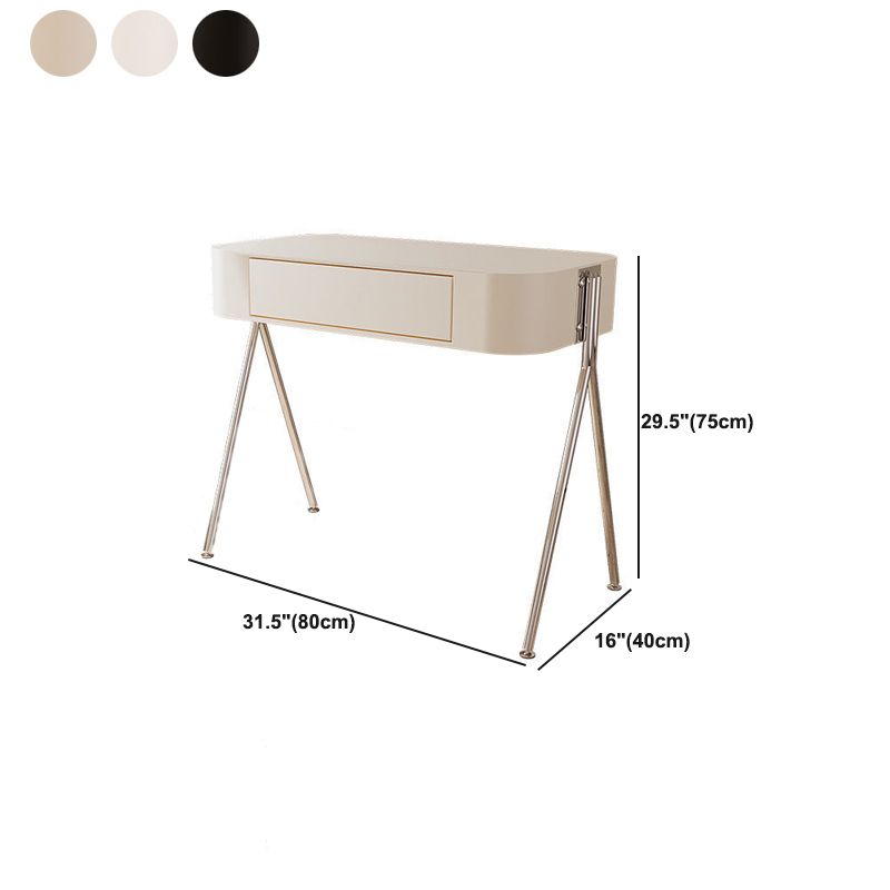 Contemporary Wood Vanity Set with Stool 1 Drawer Dressing Table