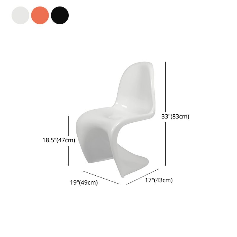 Glam Style Dining Side Chair Plastic Stackable Dining Chair for Indoor Clearhalo 'Dining Chairs' 'Dining Tables & Seating' 'dining_chair' 'Furniture' 'furniture_dining_chair' 'Kitchen & Dining Furniture' 1200x1200_3ce4454a-3c5e-428b-a7dc-883ba9de9e0d