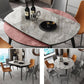 Contemporary Round Dining Table Sintered Stone Table with 4 Ash Solid Wood Legs Clearhalo ' dining_table' 'Dining Tables & Seating' 'Dining Tables' 'furn' 'furn_dining_table' 'Furniture' 'furniture_dining_table' 'Kitchen & Dining Furniture' 'kitchen&dining_furn' 'kitchen' 'kitchen_dining_table' 1200x1200_3ce4cc98-a261-4185-98c5-ea33a0bd5dc6