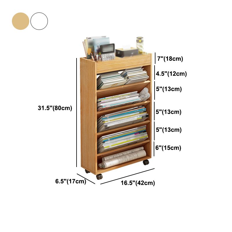 Wood Standard Bookcase Contemporary Style Closed Back Book Shelf Clearhalo 'Bookcases' 'furn' 'furn_bookcases' 'Furniture' 'furniture_bookcases' 'kitchen' 'kitchen_bookcases' 'Living Room Furniture' 'Office Furniture' 1200x1200_3ce63bd7-c8b8-4a2e-b5d0-d789987a1f52