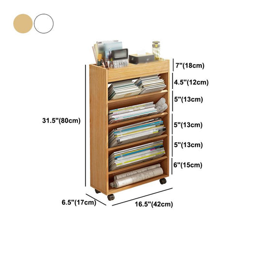 Wood Standard Bookcase Contemporary Style Closed Back Book Shelf Clearhalo 'Bookcases' 'furn' 'furn_bookcases' 'Furniture' 'furniture_bookcases' 'kitchen' 'kitchen_bookcases' 'Living Room Furniture' 'Office Furniture' 1200x1200_3ce63bd7-c8b8-4a2e-b5d0-d789987a1f52