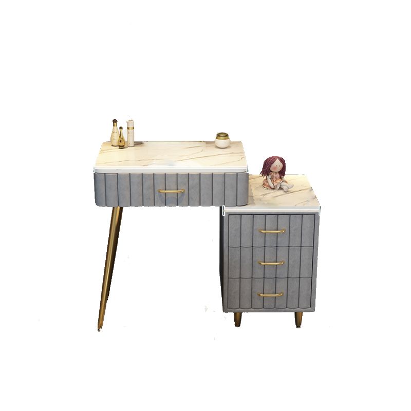 Set di sgabelli da toeletta lussuoso per trucco a specchio illuminato