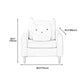Loose Back Square Arm Standard Sofa 25.5"W Cotton Blend Sofa for Living Room Clearhalo 'furn' 'furn_sofas' 'Furniture' 'furniture_sofas' 'Living Room Furniture' 'Sofa' 'sofas' 1200x1200_3ce7801b-365e-46f1-b55e-948c4608e909