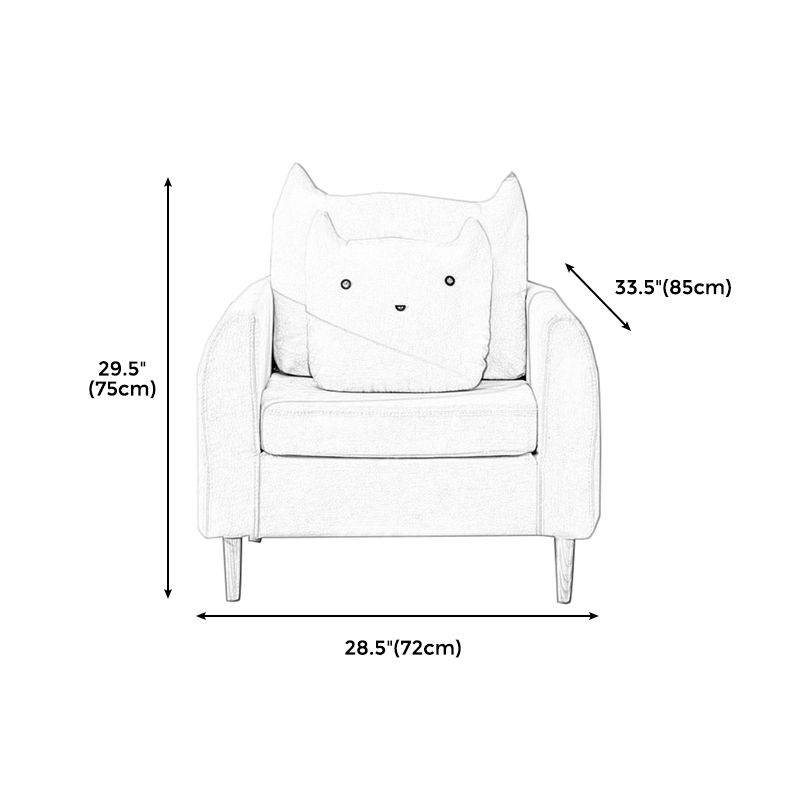 Loose Back Square Arm Standard Sofa 25.5"W Cotton Blend Sofa for Living Room Clearhalo 'furn' 'furn_sofas' 'Furniture' 'furniture_sofas' 'Living Room Furniture' 'Sofa' 'sofas' 1200x1200_3ce7801b-365e-46f1-b55e-948c4608e909