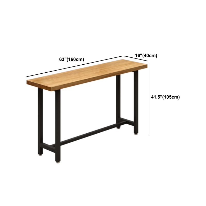 Ensemble de Table de Bar moderne 1/7 pièces, Table de comptoir rectangulaire en bois avec pour magasin de thé au lait
