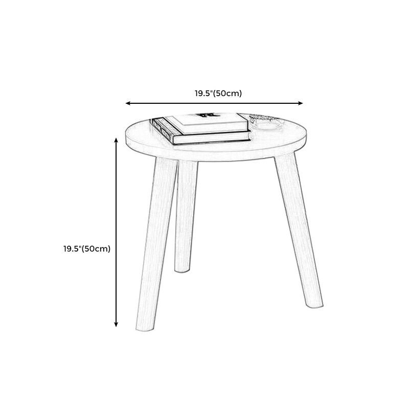 Modern White/yellow/black/pink Round End Table Wooden Tripod Sofa Side Table