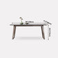 Mid-Century Modern Dining Table Gray Sintered Stone Dining Table with Wood Base Clearhalo ' dining_table' 'Dining Tables & Seating' 'Dining Tables' 'furn' 'furn_dining_table' 'Furniture' 'furniture_dining_table' 'Kitchen & Dining Furniture' 'kitchen&dining_furn' 'kitchen' 'kitchen_dining_table' 1200x1200_3ce8255c-647f-42e8-9012-3ded66c7e0c6