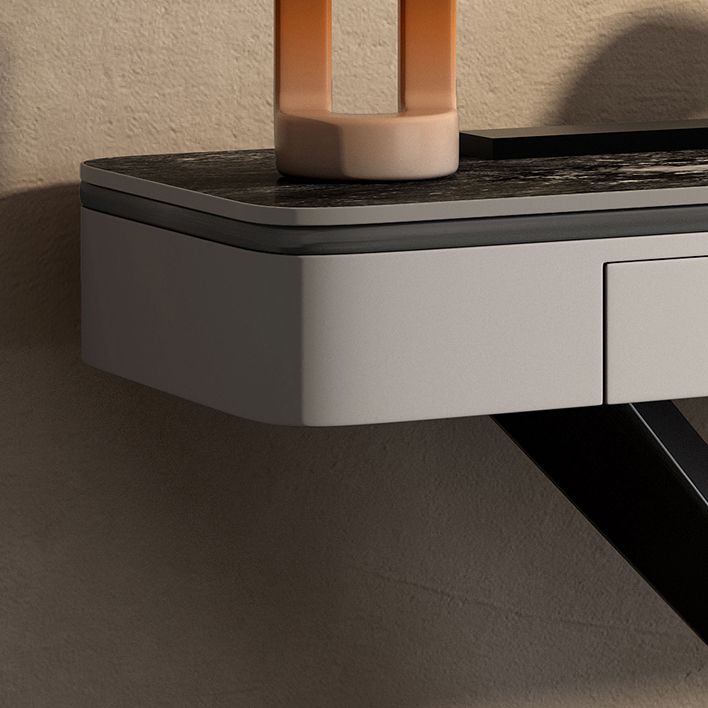 Glam Rectangle Accent Table Stone Sofa Console Table for Hall Clearhalo 'Console Tables' 'console_tables' 'Entry & Mudroom Furniture' 'furn' 'furn_console_tables' 'Furniture' 1200x1200_3ce87e1f-45b4-4d4b-b8f0-b61059cc6051