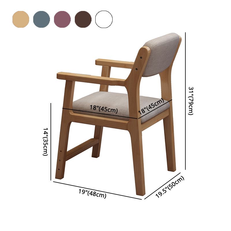 Contemporary Wood Dining Arm Chair Open Back Dining Side Chair for Home Use (Set of 4) Clearhalo ' kitchen&dining_furn' 'Dining Chairs' 'Dining Tables & Seating' 'dining_chair' 'Furniture' 'furniture_dining_chair' 'Kitchen & Dining Furniture' 'kitchen' 1200x1200_3cea4dad-b932-46fc-9edb-f3d086194b44