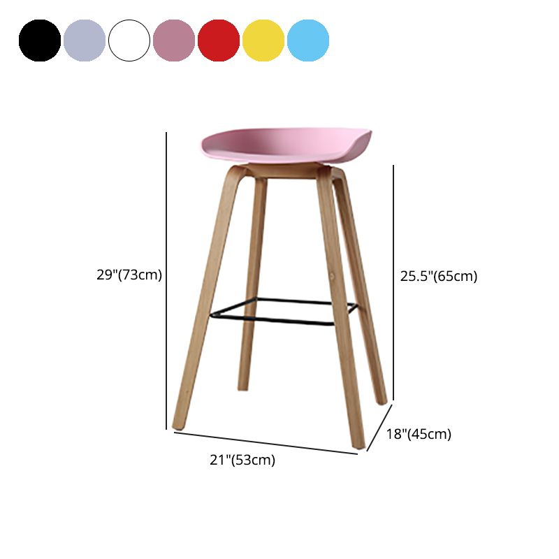 Modern Style Solid Wood Bar Stool with Footrest Low Back Back Home Bar Stool 30 Inches Clearhalo 'Bar Furniture' 'Bar Stools' 'bar_stools' 'furn' 'furn_bar_stools' 'furniture_bar_stools' 'Kitchen & Dining Furniture' 'kitchen&dining_furn' 'kitchen' 'kitchen_furn' Furniture' 1200x1200_3cec45f7-50c4-46f5-bda7-76bd5eb36f3f