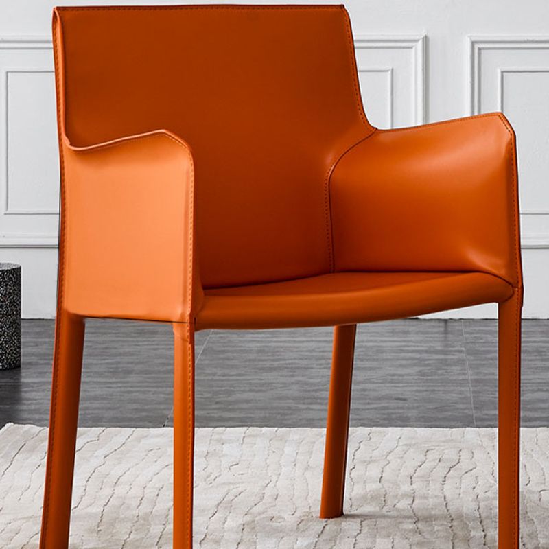 Faux Leder Essstühle gepolsterte moderne Essarmstuhl gepolstert