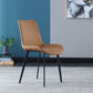 Contemporary Home Leather Side Chair Solid Back Dining Chair with Black Legs Clearhalo ' kitchen&dining_furn' 'Dining Chairs' 'Dining Tables & Seating' 'dining_chair' 'furn' 'furn_dining_chair' 'Furniture' 'furniture_dining_chair' 'Kitchen & Dining Furniture' 'kitchen' 1200x1200_3ceeba92-fcd0-40b3-92fe-81d94978840f
