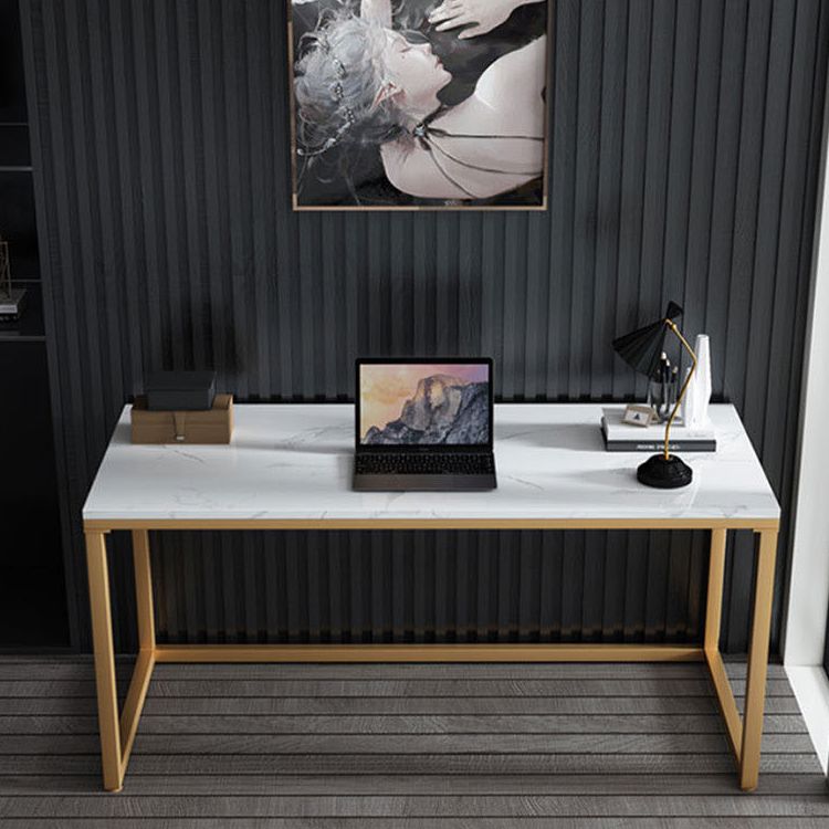 Glam Stone Office Desk 29.53-inch Tall Rectangular Writing Desk Clearhalo 'furn' 'furn_office_desk' 'Furniture' 'Office Desks' 'Office Furniture' 'office_desk' 1200x1200_3cef3299-62df-41d7-8a37-e5c9f454e729