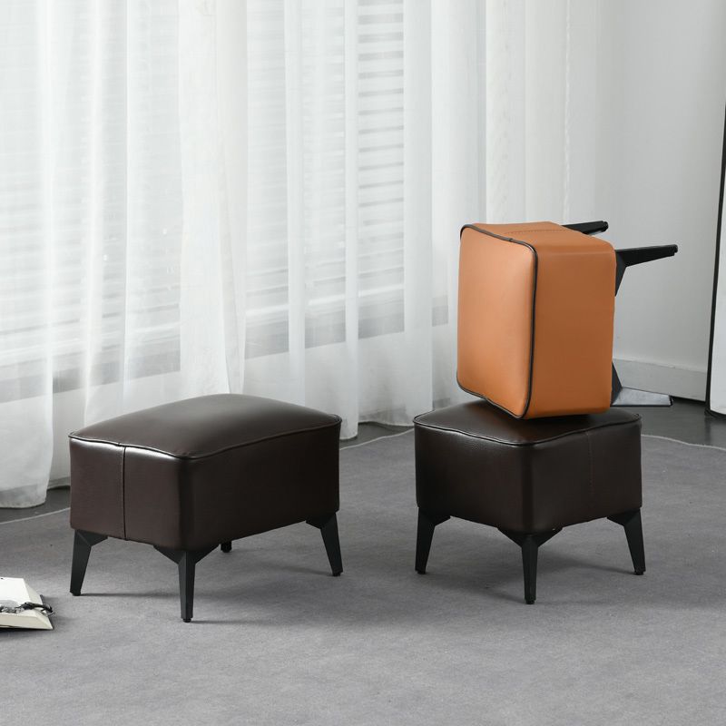 Modern Coffee Standard Water Resistant Square Leather Standard Clearhalo 'furn' 'furn_ottomans_poufs' 'Furniture' 'Living Room Furniture' 'Ottomans & Poufs' 'ottomans_poufs' 1200x1200_3cf167a9-aba6-47e0-9964-820e9a887199