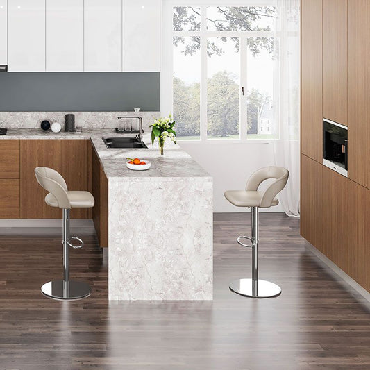 Tabouret de bar en cuir tabouret de comptoir arrière pour Bristol avec pivotant