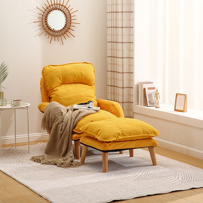 Contemporary Fabric Arms Included With Loose Cover Basic Four Leg Accent Chair