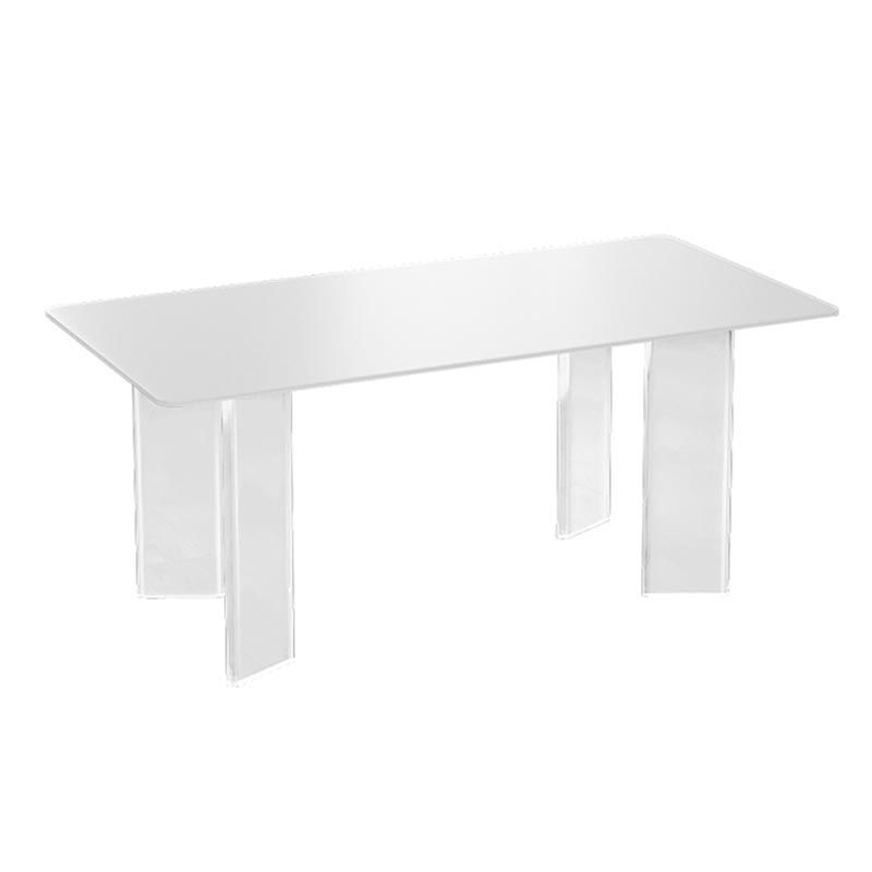 Modern White Dining Set Rectangle 1/2/4/5/7 Stone and Acrylic Pieces Dinette Set Clearhalo 'Dining Room Sets' 'Dining Tables & Seating' 'dining_room_set' 'furn' 'furn_dining_room_set' 'Furniture' 'Kitchen & Dining Furniture' 1200x1200_3cf7c943-0bb9-49c7-a995-619f31f76df5