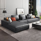 Loose Back Faux Ledersofa mit Chaise Square Arm Sofa - 70,87 "D.