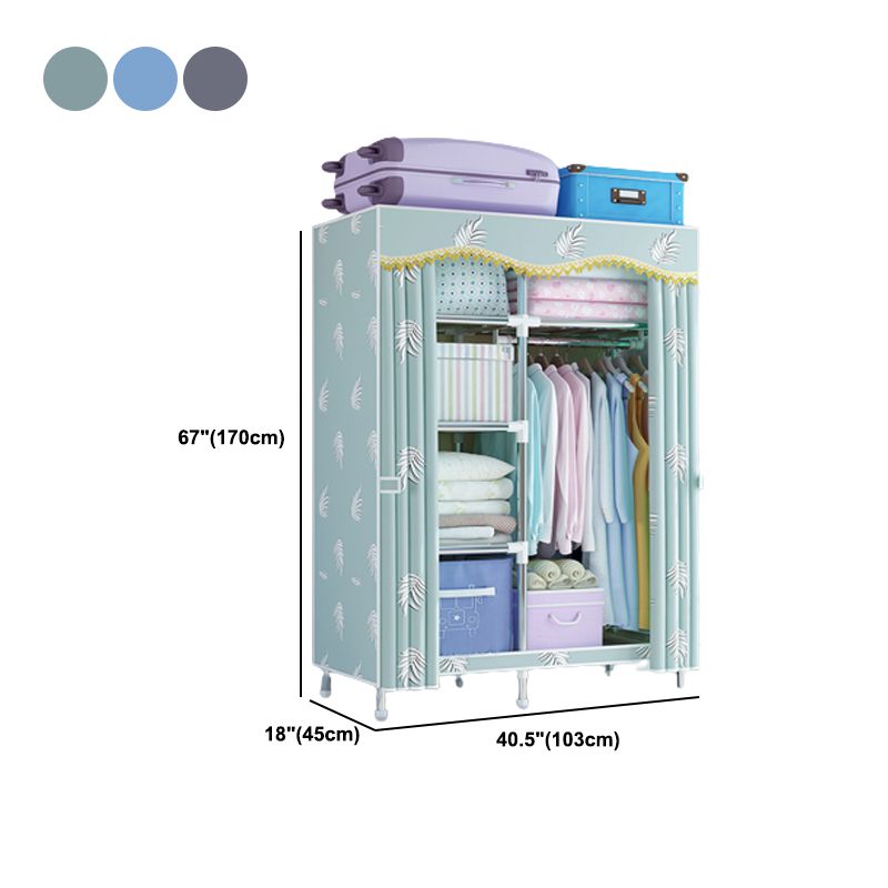 Contemporary Style Wardrobe Metal Wardrobe Closet with 1-Door Clearhalo 'Armoires & Wardrobes' 'armoires_wardrobes' 'Bedroom Furniture' 'furn' 'furn_armoires_wardrobes' 'Furniture' 1200x1200_3cfa0611-b1c9-4210-8bb3-91cb3ed7ca0e