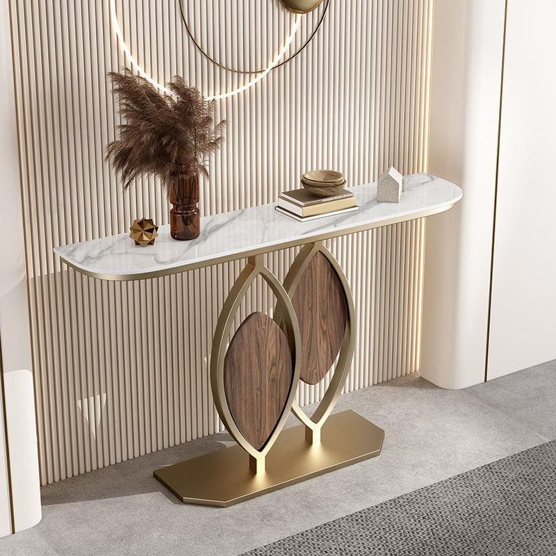 Console glam alta 31,5 "Tavolo da accento in pietra 1-tavolo per Hall