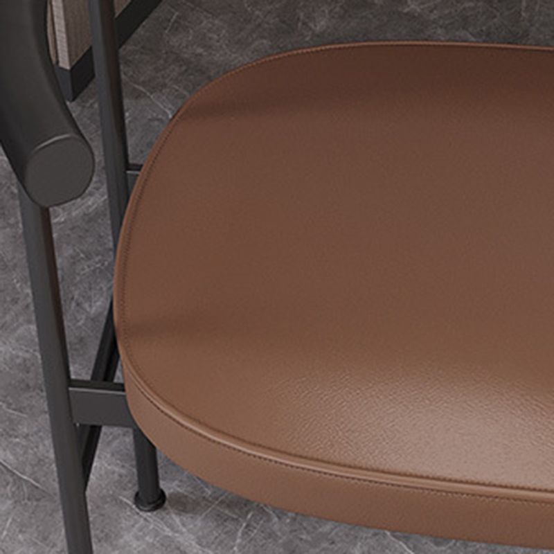 Contemporary Style Metal Chairs Set Kitchen Open Back Dining Side Chair for Home Use Clearhalo ' kitchen&dining_furn' 'Dining Chairs' 'Dining Tables & Seating' 'dining_chair' 'furn' 'furn_dining_chair' 'Furniture' 'furniture_dining_chair' 'Kitchen & Dining Furniture' 'kitchen' 1200x1200_3cfaf4f5-9637-46b3-a996-e20e539b8fc1