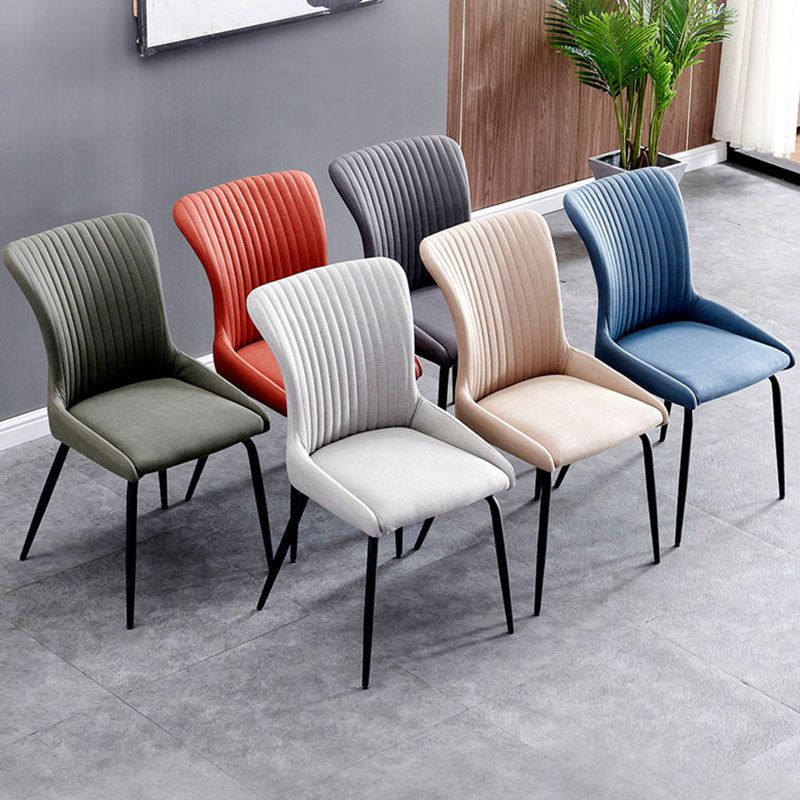 Contemporary Style Metal Dining Chairs Kitchen Armless Dining Side Chairs Clearhalo ' kitchen&dining_furn' 'Dining Chairs' 'Dining Tables & Seating' 'dining_chair' 'furn' 'furn_dining_chair' 'Furniture' 'furniture_dining_chair' 'Kitchen & Dining Furniture' 'kitchen' 1200x1200_3cfb025e-d658-48e6-bc0b-2315fe083e36