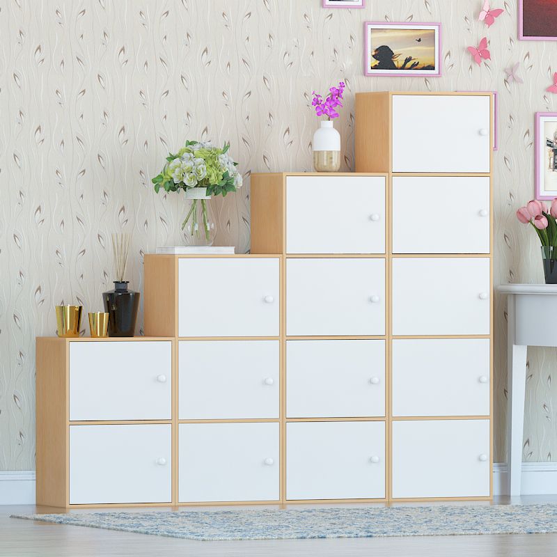 Manufactured Wood Standard Bookcase Contemporary Vertical Shelf with Cabinets Clearhalo 'Bookcases' 'furn' 'furn_bookcases' 'Furniture' 'furniture_bookcases' 'kitchen' 'kitchen_bookcases' 'Living Room Furniture' 'Office Furniture' 1200x1200_3cfb1fc4-764c-4e91-a83c-5c5337c9d4c7