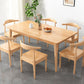 Modern Rectangular Natural Rubberwood Dining Table with 4 Legs Clearhalo 'Dining Tables & Seating' 'Dining Tables' 'dining_table' 'furn' 'furn_dining_table' 'Furniture' 'Kitchen & Dining Furniture' 1200x1200_3cfc9b53-4b0c-4899-9756-1018129bf323