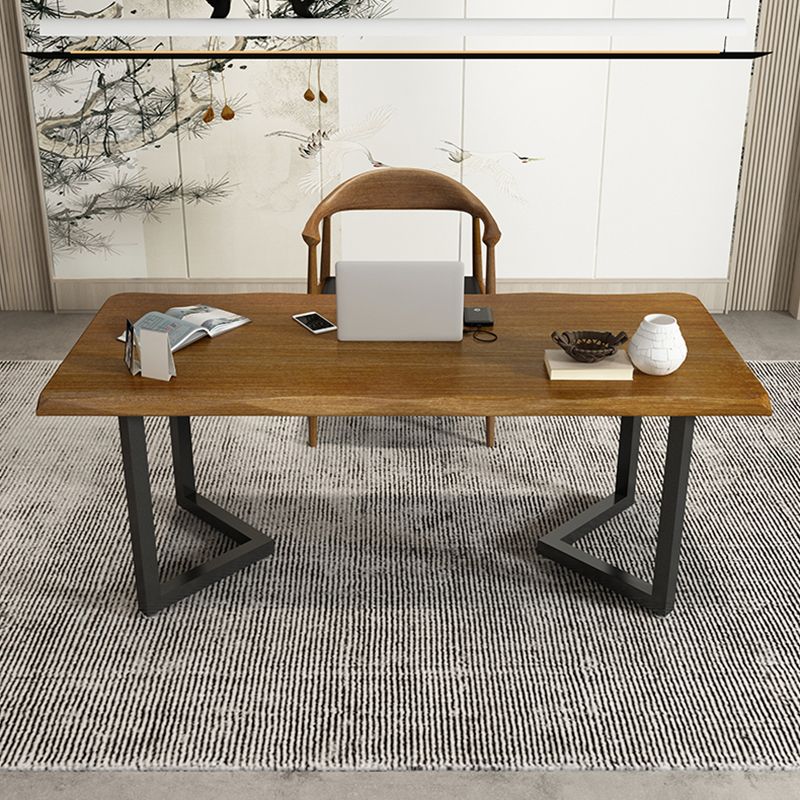 Home Office Work Table Solid Wood Modern Free Form Writing Desk Clearhalo 'furn' 'furn_office_desk' 'Furniture' 'furniture_office_desk' 'Office Desks' 'Office Furniture' 'office_desk' 1200x1200_3cfcb70d-87b3-47a0-a0b3-412651be7efd