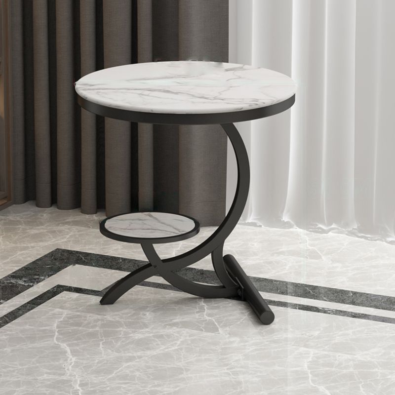 Contemporary 21.7-inch End Table with 1-shelf Metal C Nesting Tables