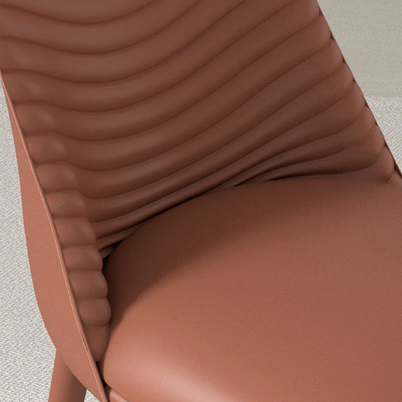 Modern Metal Dining Room Chairs Armless Faux Leather Dining Chair for Restaurant Clearhalo ' kitchen&dining_furn' 'Dining Chairs' 'Dining Tables & Seating' 'dining_chair' 'furn' 'furn_dining_chair' 'Furniture' 'furniture_dining_chair' 'Kitchen & Dining Furniture' 'kitchen' 1200x1200_3cfd993a-9253-4a56-ae50-09794756136d