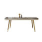 Luxury Kitchen Dinner Table Stone Rectangle 4 Legs Dining Table Clearhalo 'Dining Tables & Seating' 'Dining Tables' 'dining_table' 'furn' 'furn_dining_table' 'Furniture' 'Kitchen & Dining Furniture' 1200x1200_3cfe074a-55d9-4c7f-99b6-4439063b49b6
