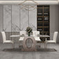 Luxury Sintered Stone Top Table Rectangle Indoor Table with Gold Metal Pedestal Clearhalo 'Dining Tables & Seating' 'Dining Tables' 'dining_table' 'furn' 'furn_dining_table' 'Furniture' 'furniture_dining_table' 'Kitchen & Dining Furniture' 'kitchen' 'kitchen_dining_table' 1200x1200_3d009145-3875-4321-96c9-d8d9bfcfafed