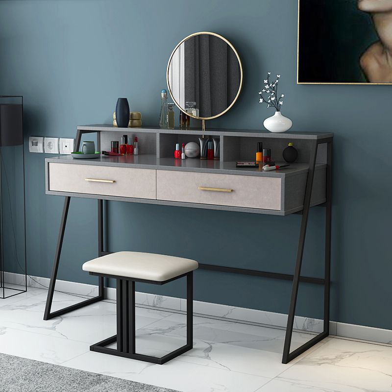 Bedroom Glam 2-Drawer Standing Storage Box Vanity Dressing Table Clearhalo 'Bedroom Furniture' 'furn' 'furn_makeup_vanities' 'Furniture' 'Makeup Vanities' 'makeup_vanities' 1200x1200_3d01e4ee-d42e-4355-9cc9-c81661cfea4c