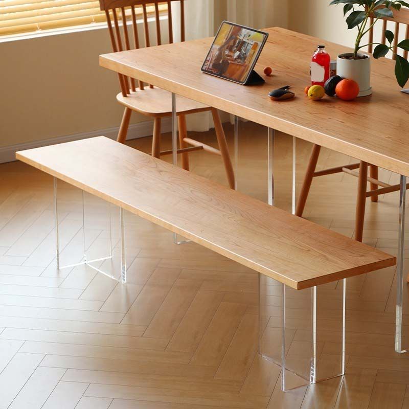 Modern Double Pedestal Dining Table Wood Table for Dining Room Kitchen Clearhalo 'Dining Tables & Seating' 'Dining Tables' 'dining_table' 'furn' 'furn_dining_table' 'Furniture' 'Kitchen & Dining Furniture' 1200x1200_3d01e7af-d7d7-4a7d-8976-1efbe8c8f25a